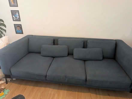 Photo of free Juniper blue 3 seater sofa (Farncombe GU7) #1