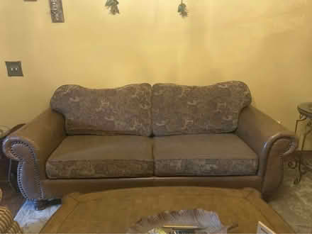 Photo of free leather & fabric sofa (By LaCamas Lake) #4