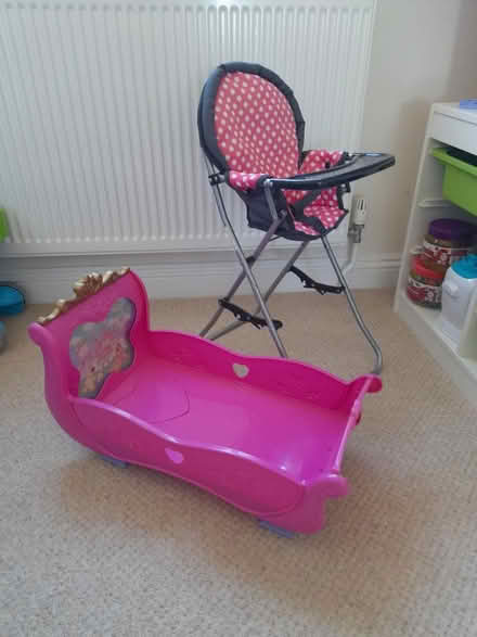 Photo of free Dolls cot & highchair (Maidstone ME17) #1