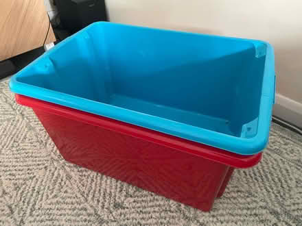 Photo of free 2 large plastic boxes (The Fairway, Midhurst GU29) #1