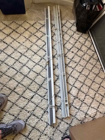 Photo of free 2 57 1/2” wide metal 1” blinds (Brighton) #1