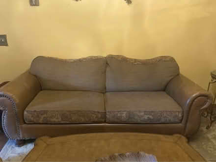 Photo of free leather & fabric sofa (By LaCamas Lake) #3