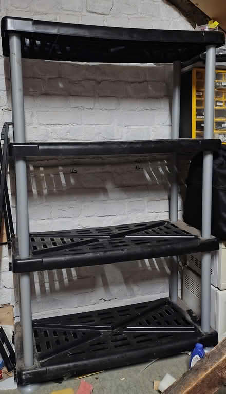 Photo of free 4-Tier Plastic Shelving Unit (Fulham SW6) #1