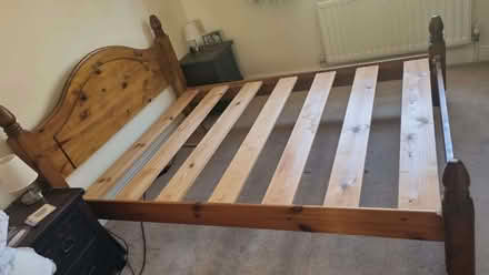 Photo of free Solid wood bed frame (Farnham Royal SL2) #1