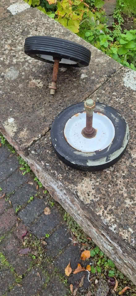 Photo of free Pair of trolley wheels (Carlisle CA5) #1