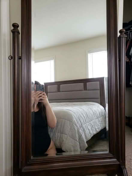 Photo of free Large wooden mirror (Hare Street SG9) #1