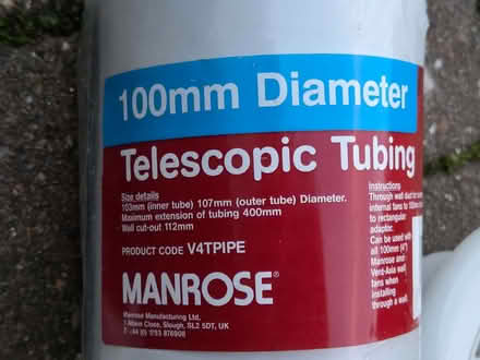 Photo of free 100mm (4 inch) ducting telescopic tubing (Horndean PO8) #2