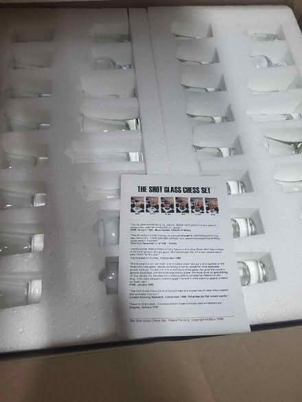 Photo of free Shot glass chess set (Sainsburys GL52) #1
