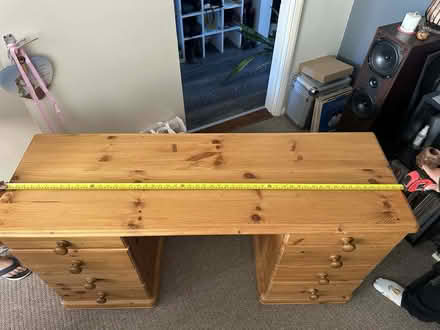 Photo of free Pine desk with eight drawers (Leighton Buzzard LU7) #4