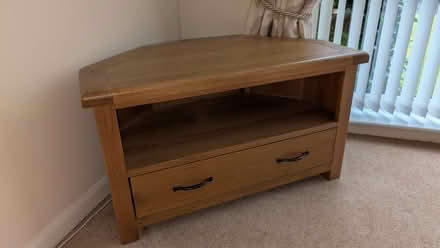 Photo of free Solid oak TV stand with drawer (Crosslee PA6) #2