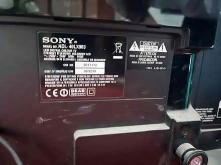 Photo of free Black Sony television (High St Ken W8) #2