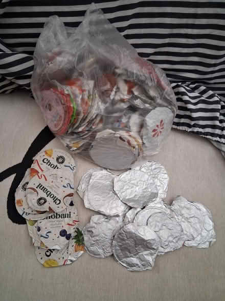 Photo of free Aluminum Yogurt Covers (West Harlem, near Harlem Hosp) #1