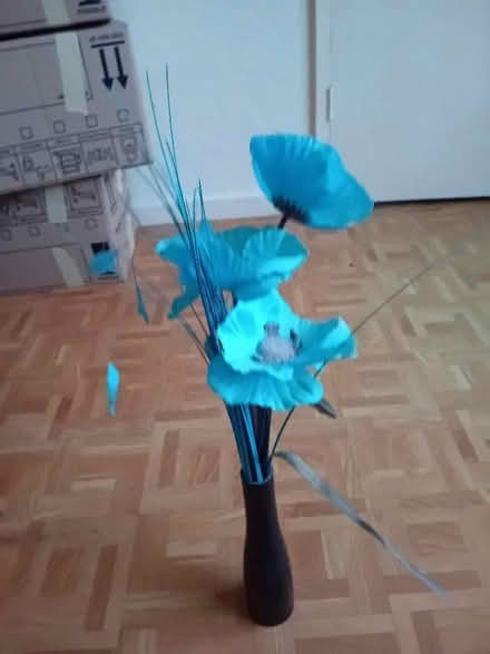 Photo of free Blue fake flowers (Rose Hill OX4) #1
