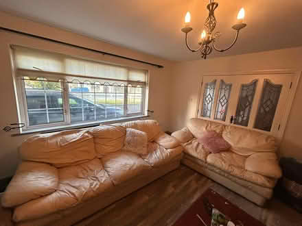 Photo of free cream leeather couches (drumconrath co meath) #1