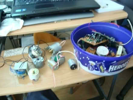 Photo of free Tin of small electric motors most 12 volt (Ferndale DY11) #1