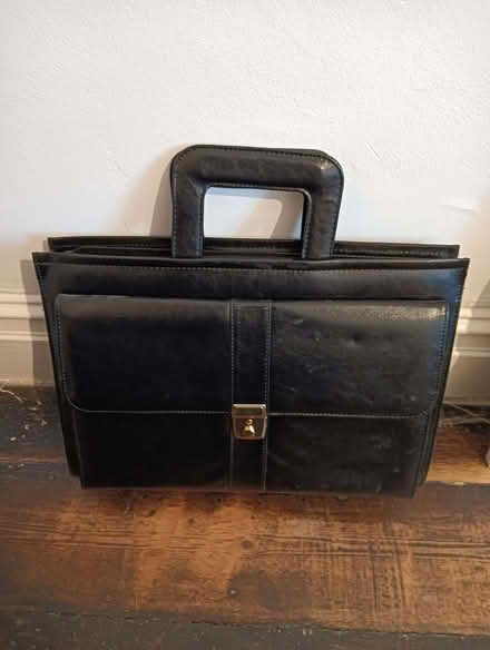 Photo of free Leather briefcase (Long Marton CA16) #1