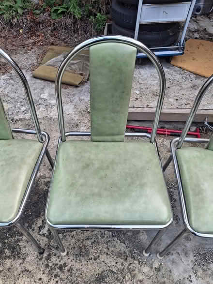 Photo of free 12 Vintage Green Canteen Chairs (Furzedown/Tooting, London SW16) #3