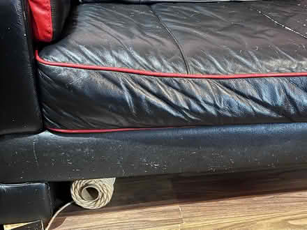 Photo of free black leather sofa (Drayton Park N7) #2