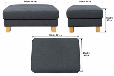 Photo of free Dark Grey 2-Seater Sofa + Matching Footstool (Glebe Farm CB2) #2