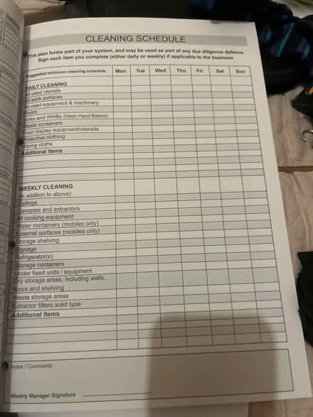 Photo of free Cleaning schedule for caterers (Brockley SE4) #2