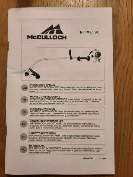 Photo of free McCulloch TrimMac SL Petrol Strimmer (Edlesborough LU6) #3