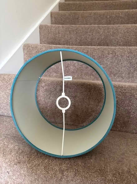 Photo of free Teal faux suede effect lampshade (Felpham , Bognor Regis) #2