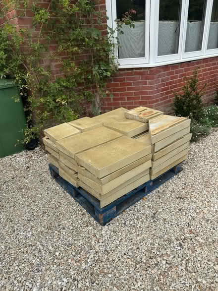 Photo of free 30+ Buff Sandstone Coping Stones (East Horsley KT24) #1