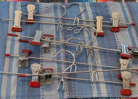 Photo of free 7 hangers with clips (Anna st in Teaneck) #1