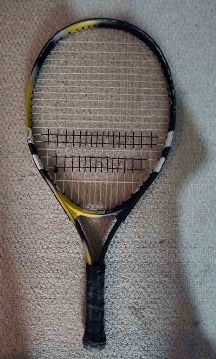 Photo of free Babolat Tennis Racket – Black & Yellow – With Protective Cov (Frog Island LE4) #1
