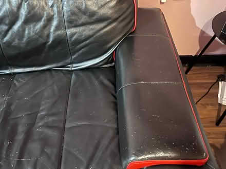 Photo of free black leather sofa (Drayton Park N7) #3