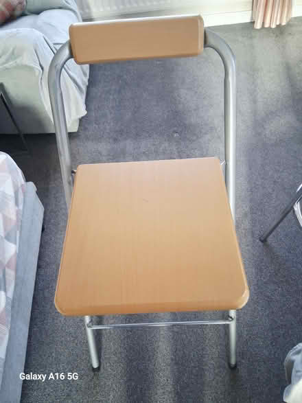 Photo of free Headboard, table and 2 chairs, fire , 3 stools (Penrith CA11) #3