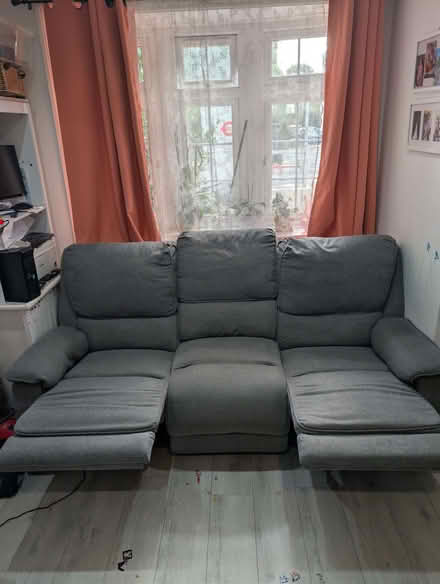 Photo of free Grey sofa in very good condition, small fridge and cabinet (Lion Gate TW9) #3