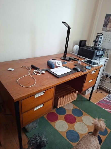Photo of free Large wooden desk (South Normanton near J28 M1) #1