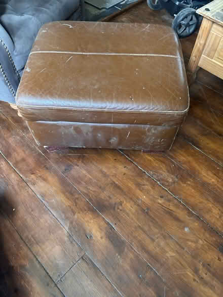 Photo of free Leather ottoman footstool (Chatham ME5) #1