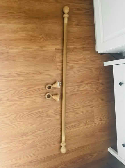 Photo of free Wooden curtain poles with fittings (Upper Holloway N19) #1