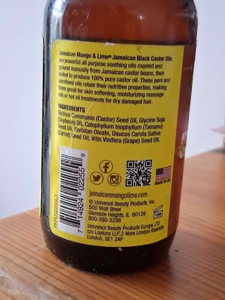 Photo of free Black castor oil (New Marston OX3) #2