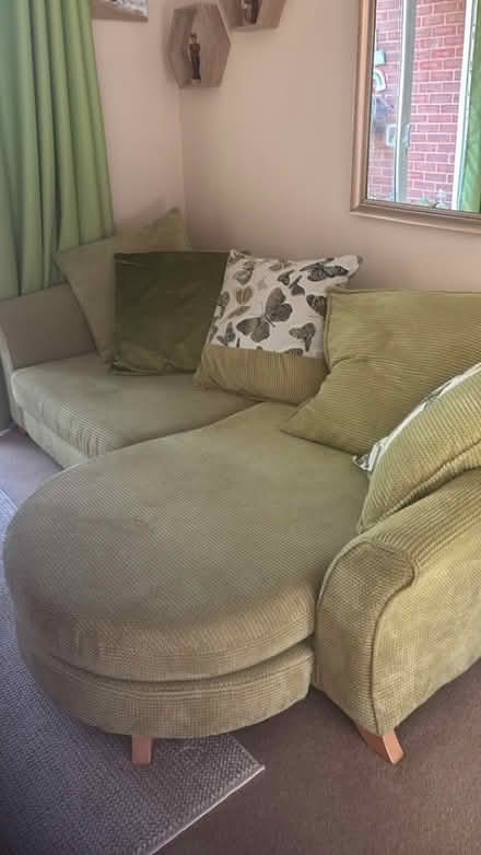 Photo of free Lime green sofa (Hall Green B28) #2