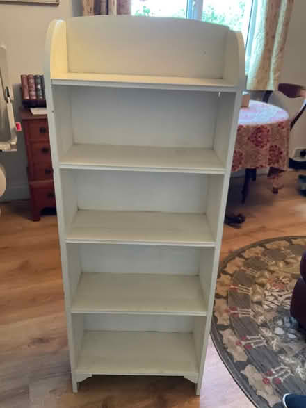 Photo of free Narrow oak bookcase painted (Erlestoke Devizes SN10) #1