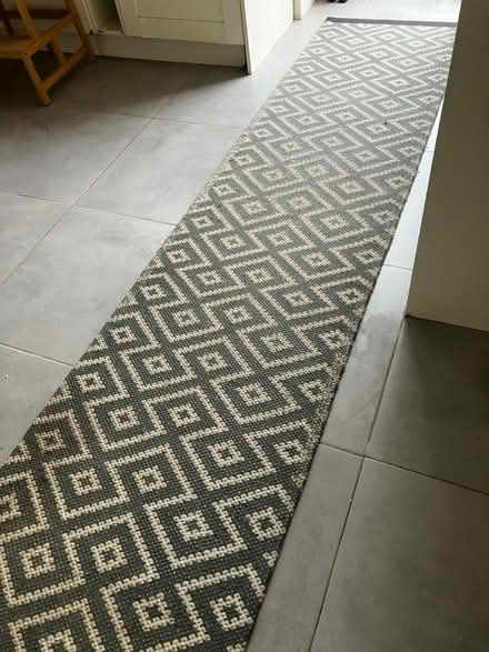 Photo of free Grey and white runner rug (Castleford) #1
