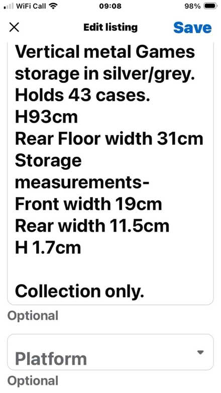 Photo of free Metal Games Rack Stand (brooks green RH13) #2