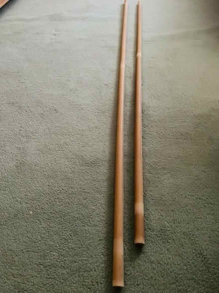Photo of free Wooden curtain poles with fittings, rings and curtain tape (Upper Holloway N19) #2
