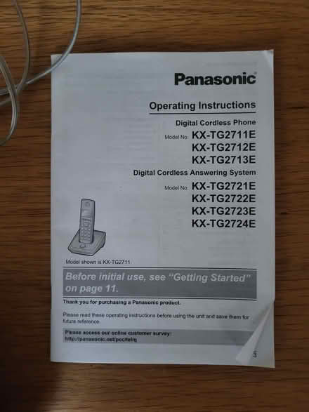 Photo of free Panasonic Triple Handset Digital Cordless Phone Set (Edlesborough LU6) #3
