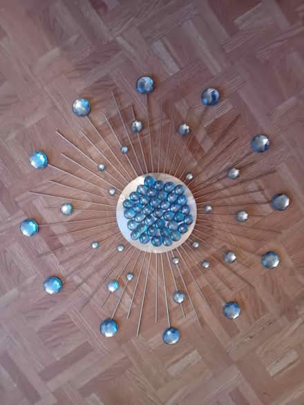 Photo of free Blue/silver metal wall art. (Rose Hill OX4) #1