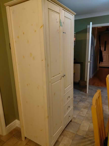 Photo of free White wood effect wardrobe (Singleton TN23) #1
