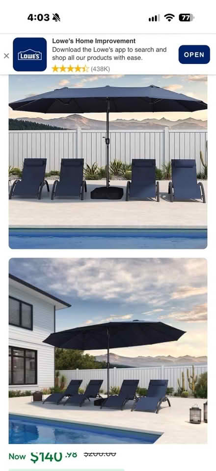 Photo of free 15” black umbrella (Belford) #2