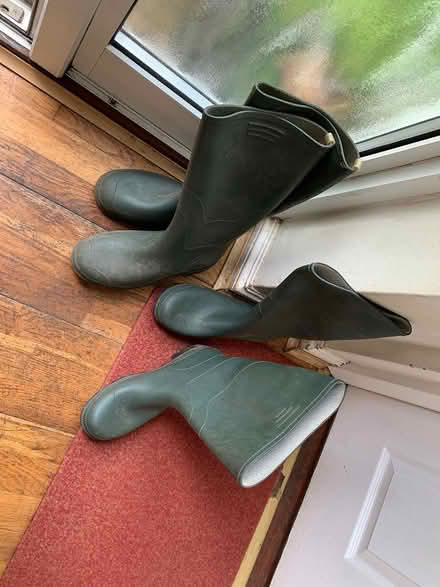 Photo of free 2 pairs size 10 green wellies (Chalfont St Giles HP8) #1