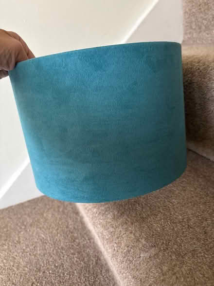 Photo of free Teal faux suede effect lampshade (Felpham , Bognor Regis) #1
