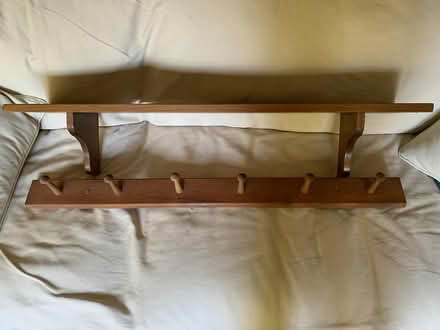 Photo of free pine shelf with row of pegs (West Townsend) #1