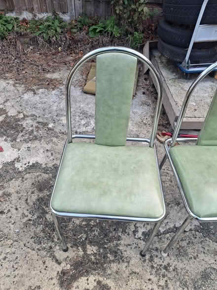 Photo of free 12 Vintage Green Canteen Chairs (Furzedown/Tooting, London SW16) #2