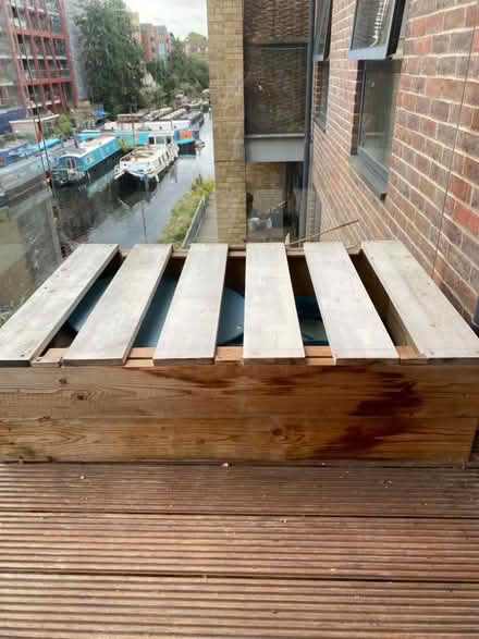 Photo of free Outdoor wooden storage seat and cushions (De Beauvoir Town N1) #3